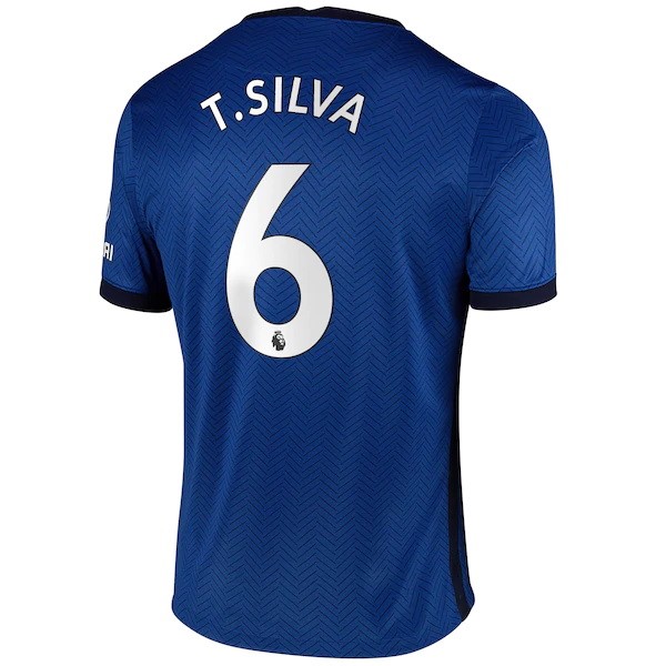 Camiseta Chelsea NO.6 T. Silva Primera 2020-2021 Azul